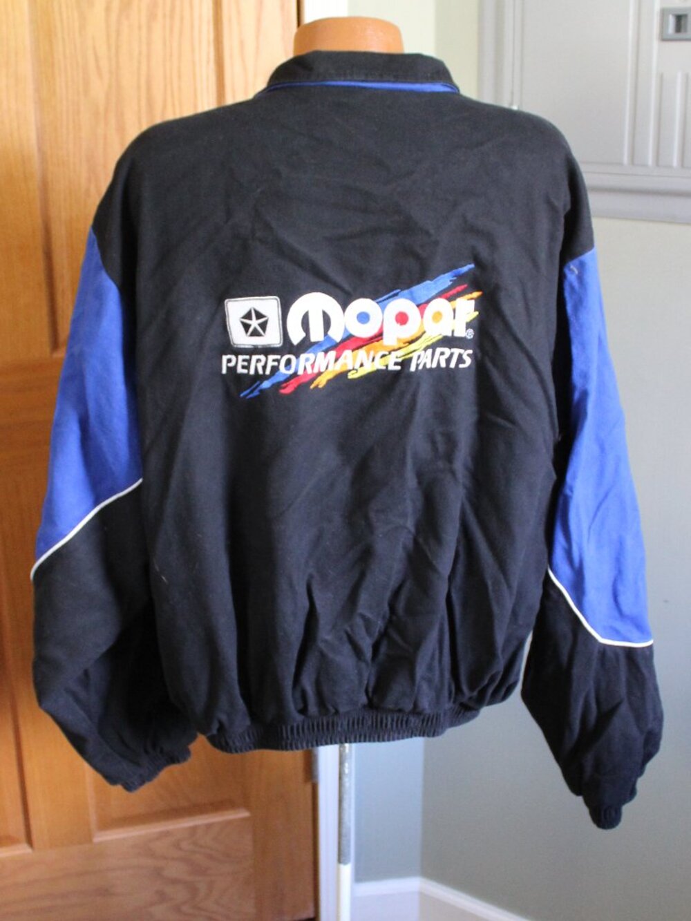 Vintage 1990's Team Mopar Performance Parts Jacket Men's 3XL Black and Blue